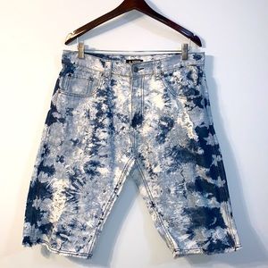 Access Urban Rip & Repair Shorts Dark Indigo